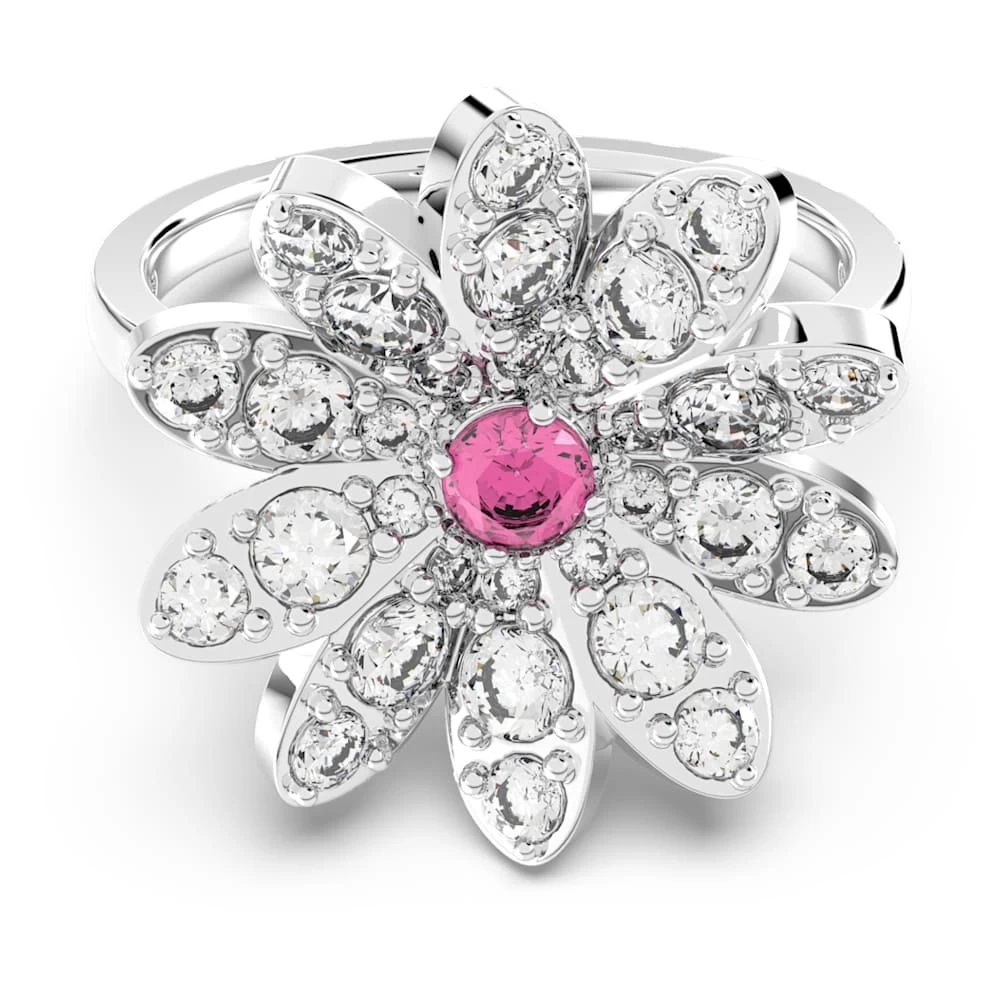 Swarovski Eternal Flower Ring Flower, Pink, Mixed Metal Finish - Image 4