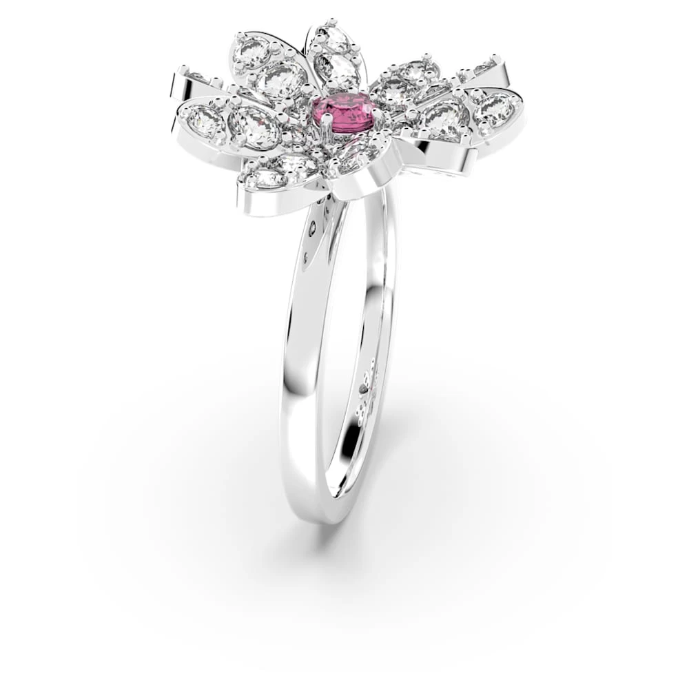 Swarovski Eternal Flower Ring Flower, Pink, Mixed Metal Finish - Image 6