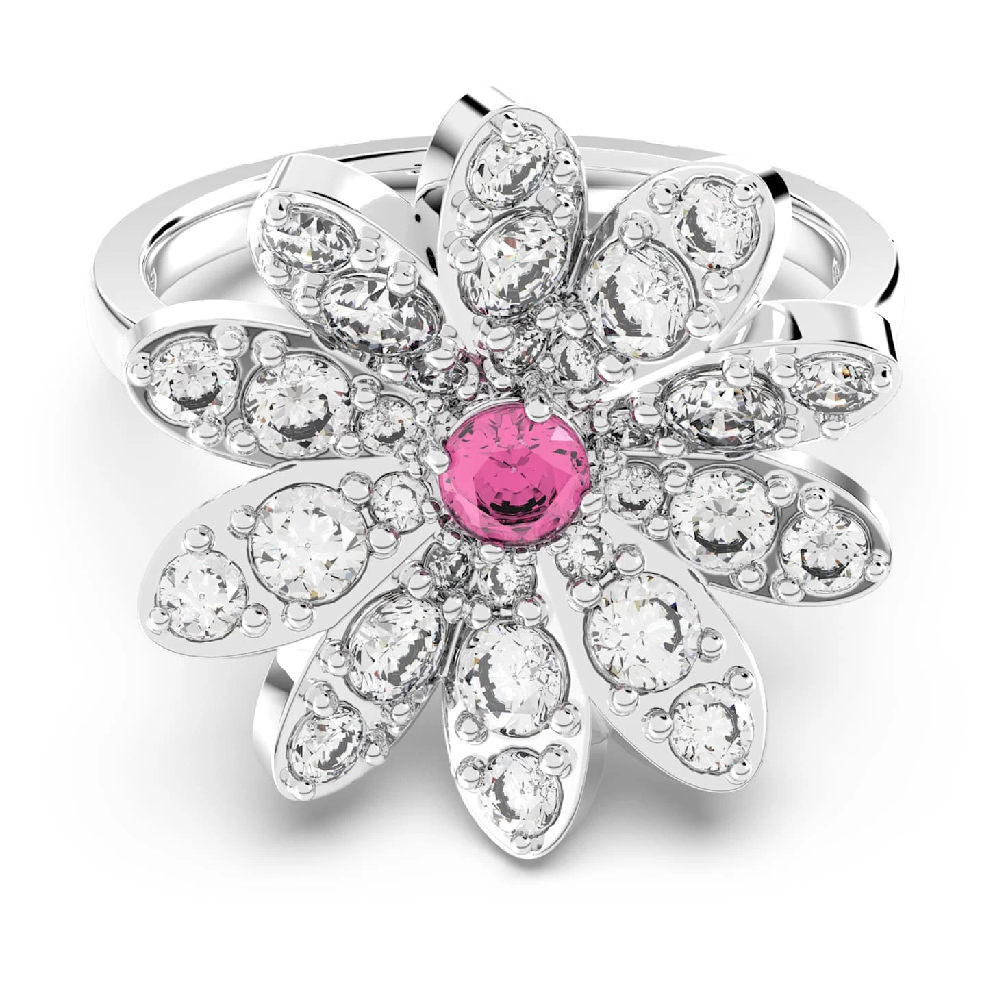 Swarovski Eternal Flower Ring Flower, Pink, Mixed Metal Finish