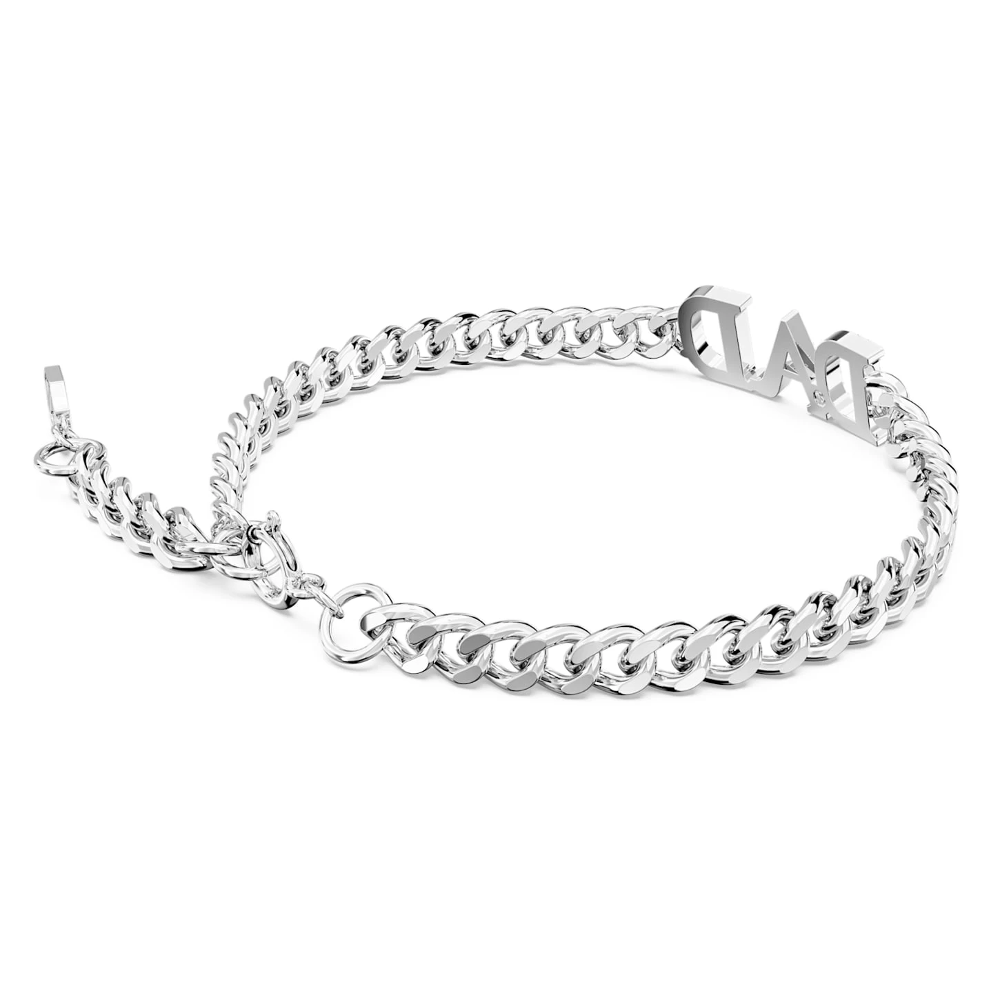 Swarovski Father's Day - Dad Bracelet White, Rhodium Plated - Image 5