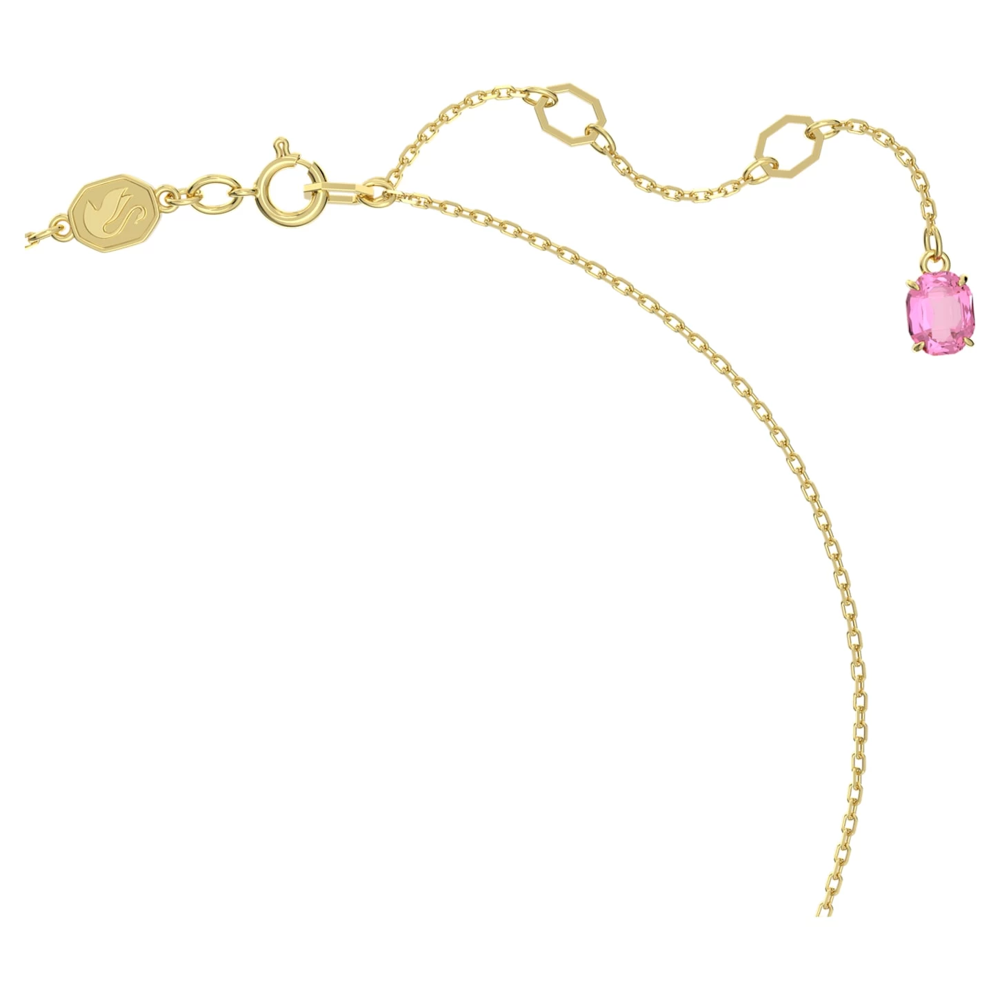 Swarovski Florere Pendant Flower, Small, Pink, Gold-tone Plated - Image 4