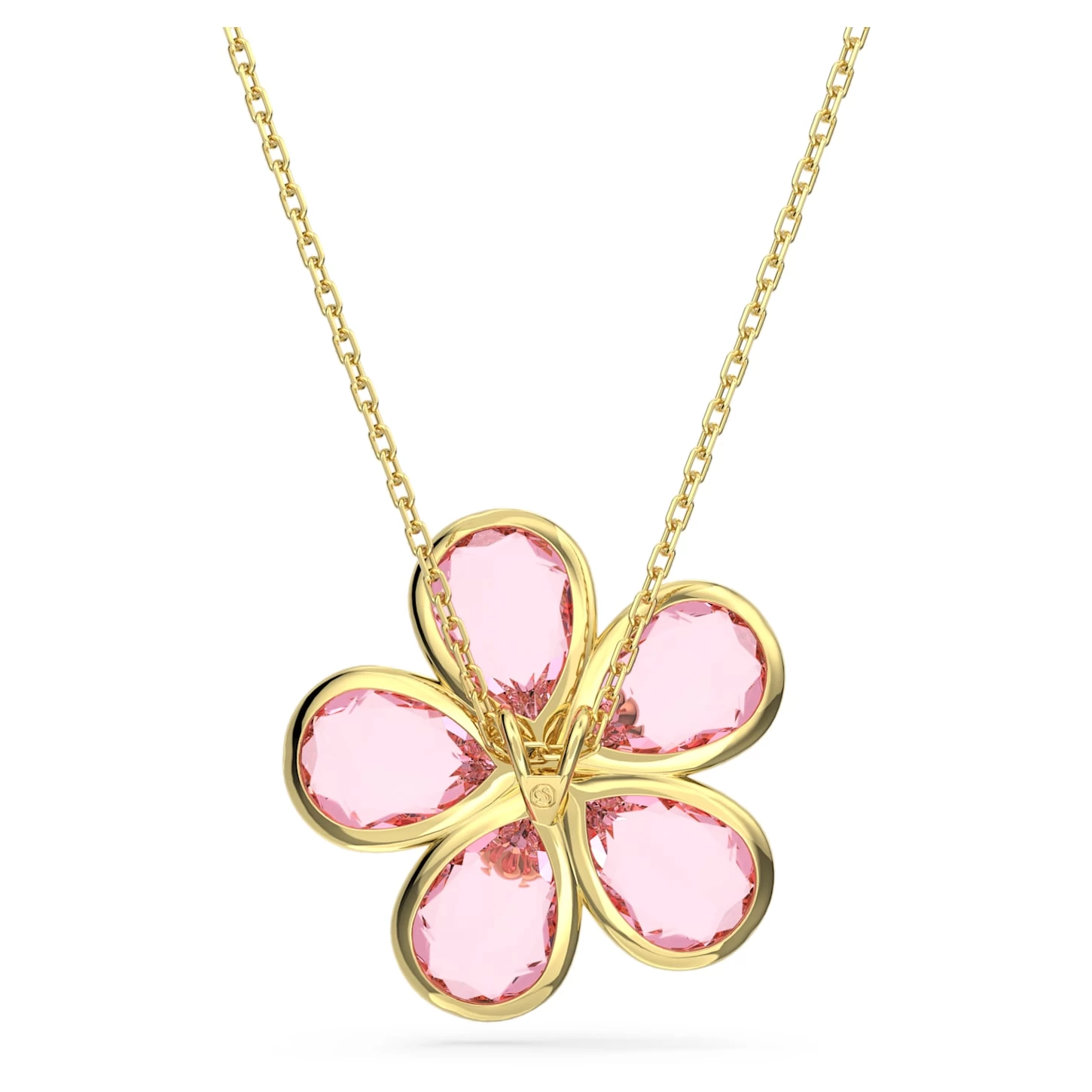 Swarovski Florere Pendant Flower, Small, Pink, Gold-tone Plated - Image 5