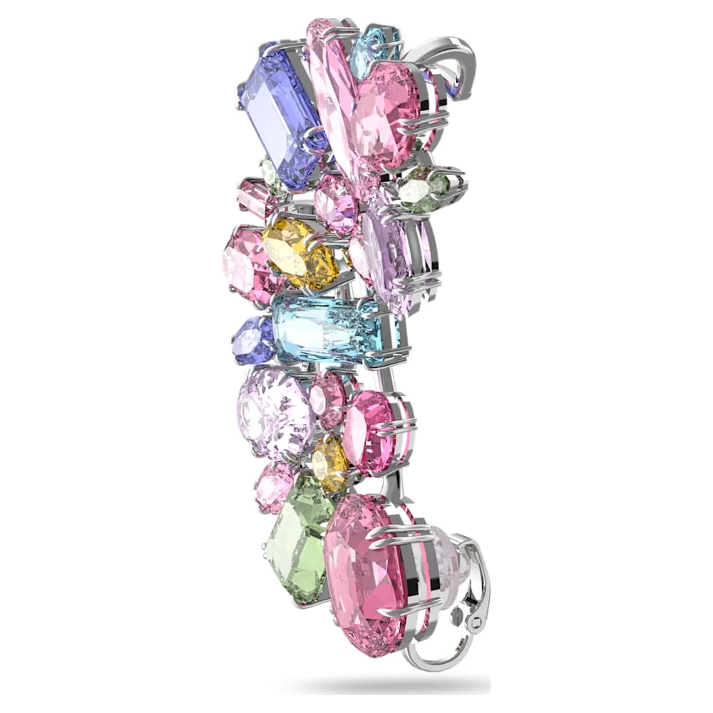 Swarovski Gema Ear Cuff Single, Oversized Crystals, Multicolored, Rhodium Plated - Image 4