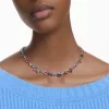Swarovski Gema Necklace Mixed Cuts, Multicolored, Rhodium Plated