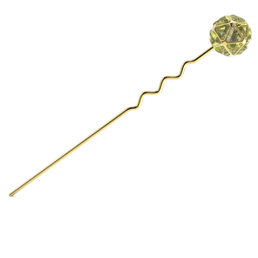 Swarovski Hair Pin Green, Gold-tone Plated - Image 6