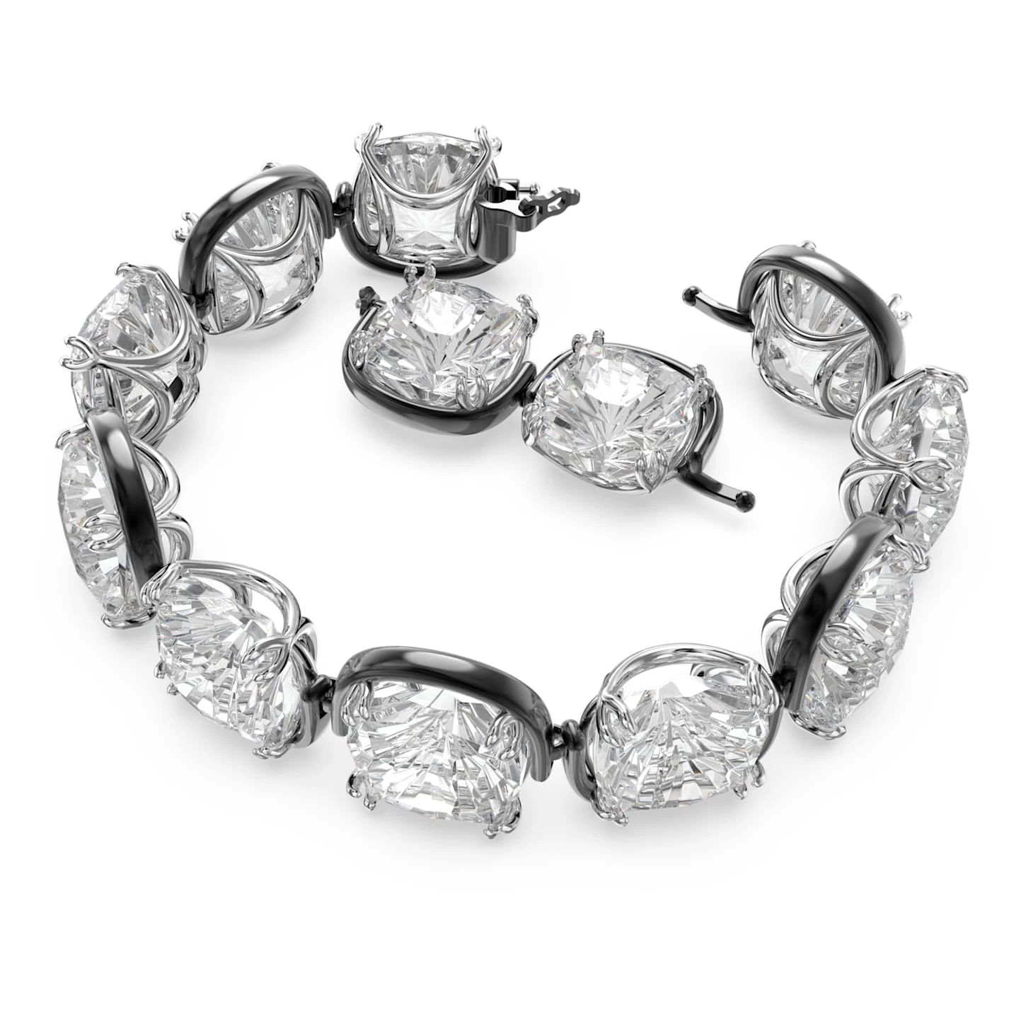 Swarovski Harmonia Bracelet Cushion Cut, White, Mixed Metal Finish - Image 3