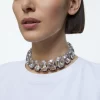 Swarovski Harmonia Choker Oversized Floating Crystals, White, Mixed Metal Finish