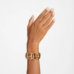 Swarovski Harmonia Cuff Oversized Floating Crystals, Gold Tone, Gold-tone Plated