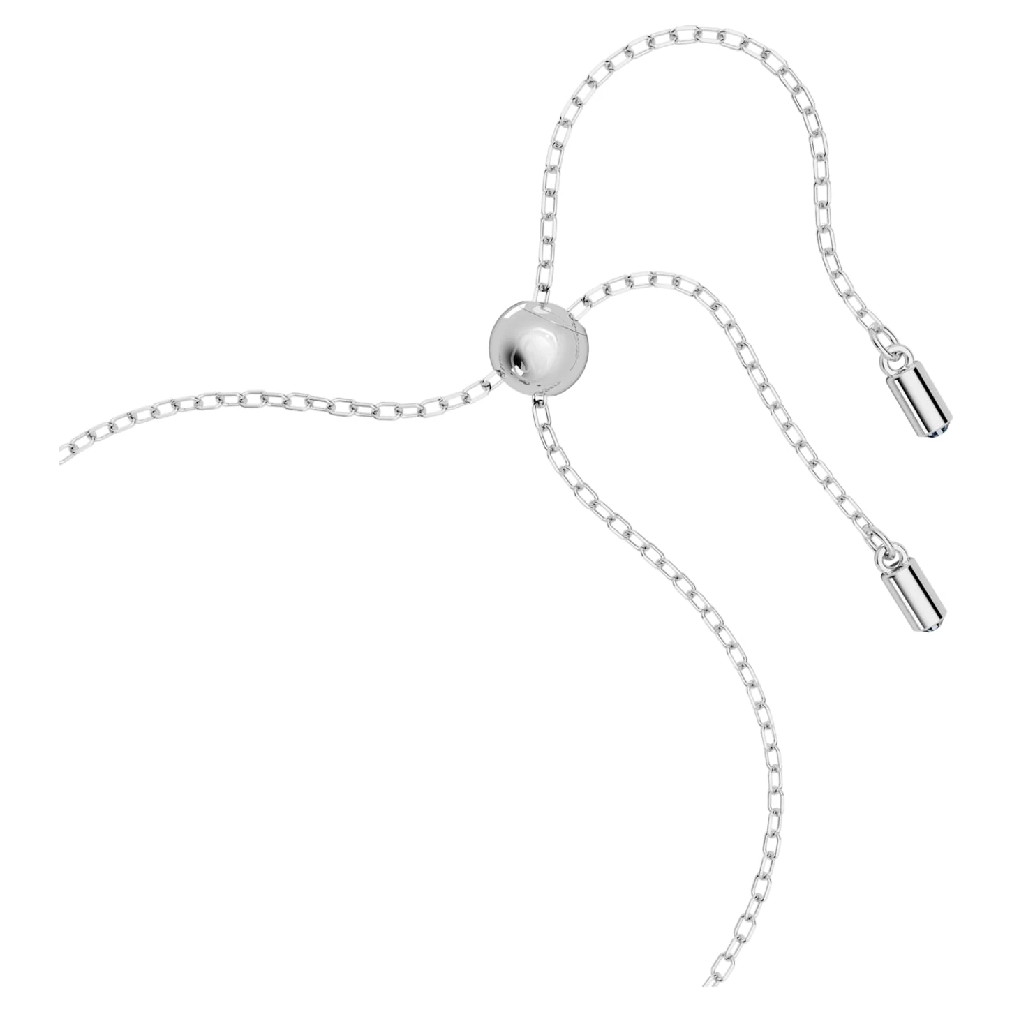 Swarovski Hollow Bracelet Interlocking Loop, Blue, Rhodium Plated - Image 4