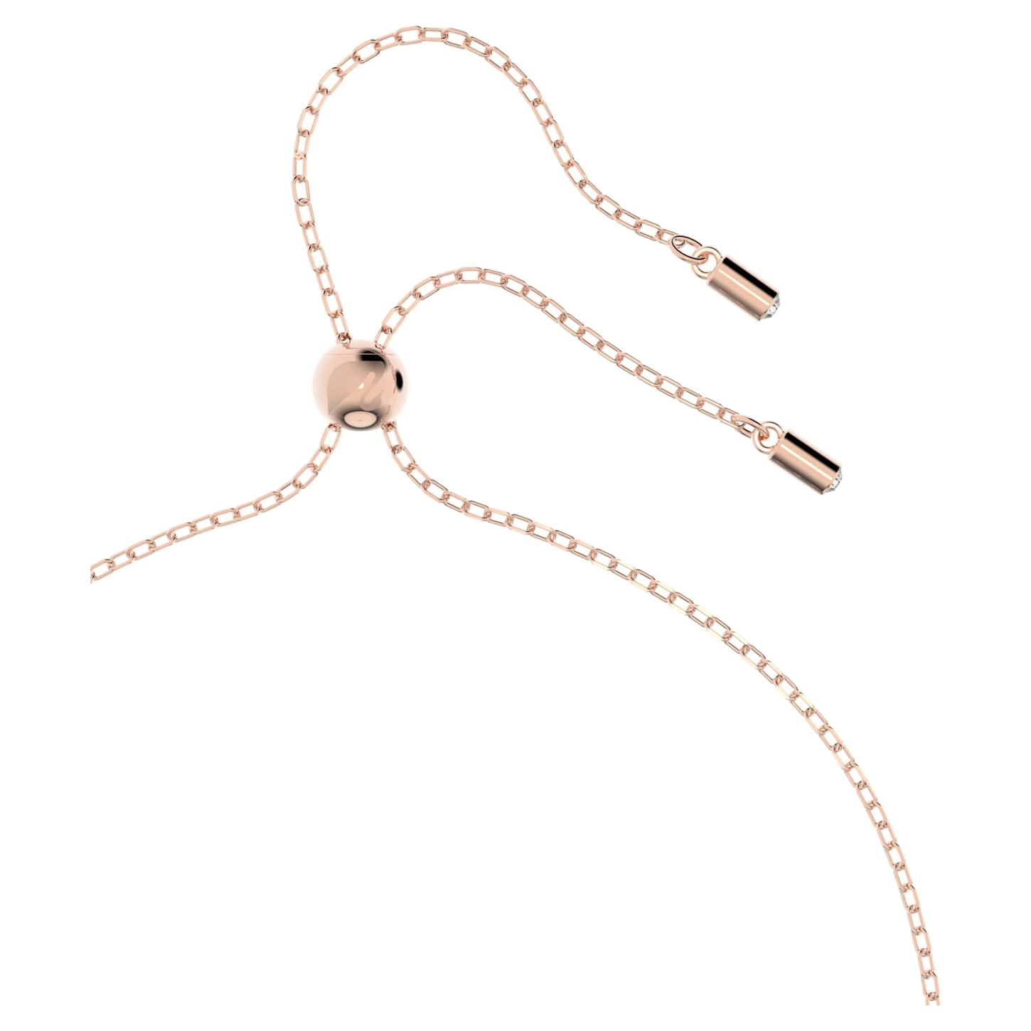 Swarovski Hollow Pendant Interlocking Loop, White, Rose Gold-tone Plated - Image 4