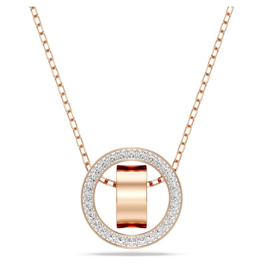 Swarovski Hollow Pendant White, Rose Gold-tone Plated - Image 4