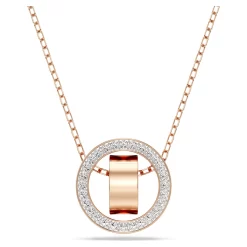 Swarovski Hollow Pendant White, Rose Gold-tone Plated