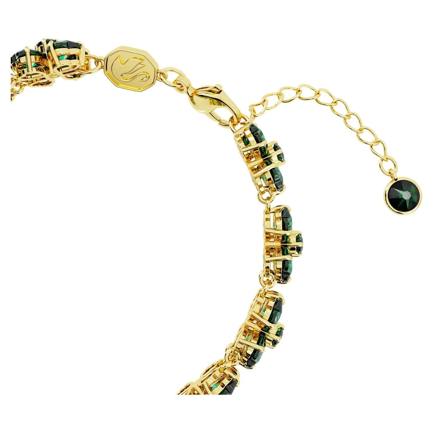 Swarovski Idyllia Bracelet Mixed Cuts, Multiple Clover, Green, Gold-tone Plated - Image 4