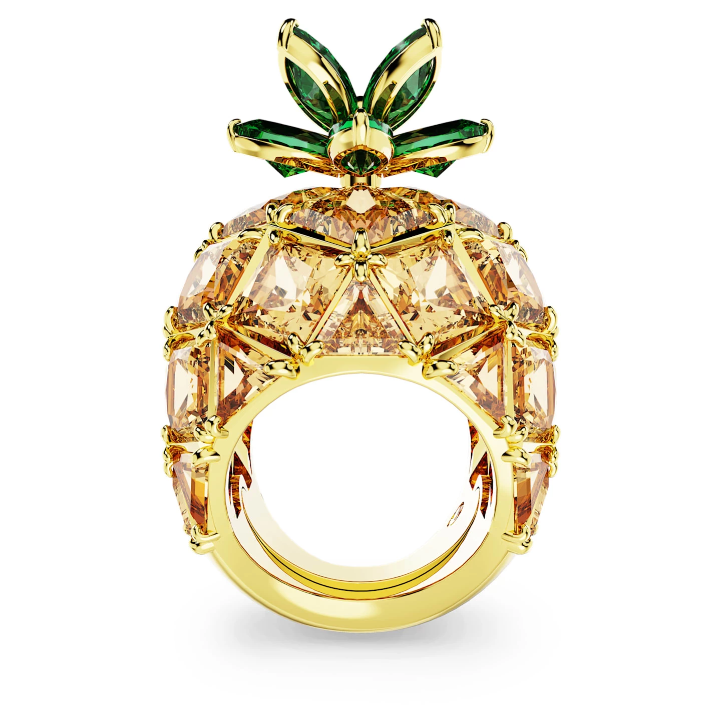 Swarovski Idyllia Cocktail Ring Pineapple, Multicolored, Gold-tone Plated - Image 5