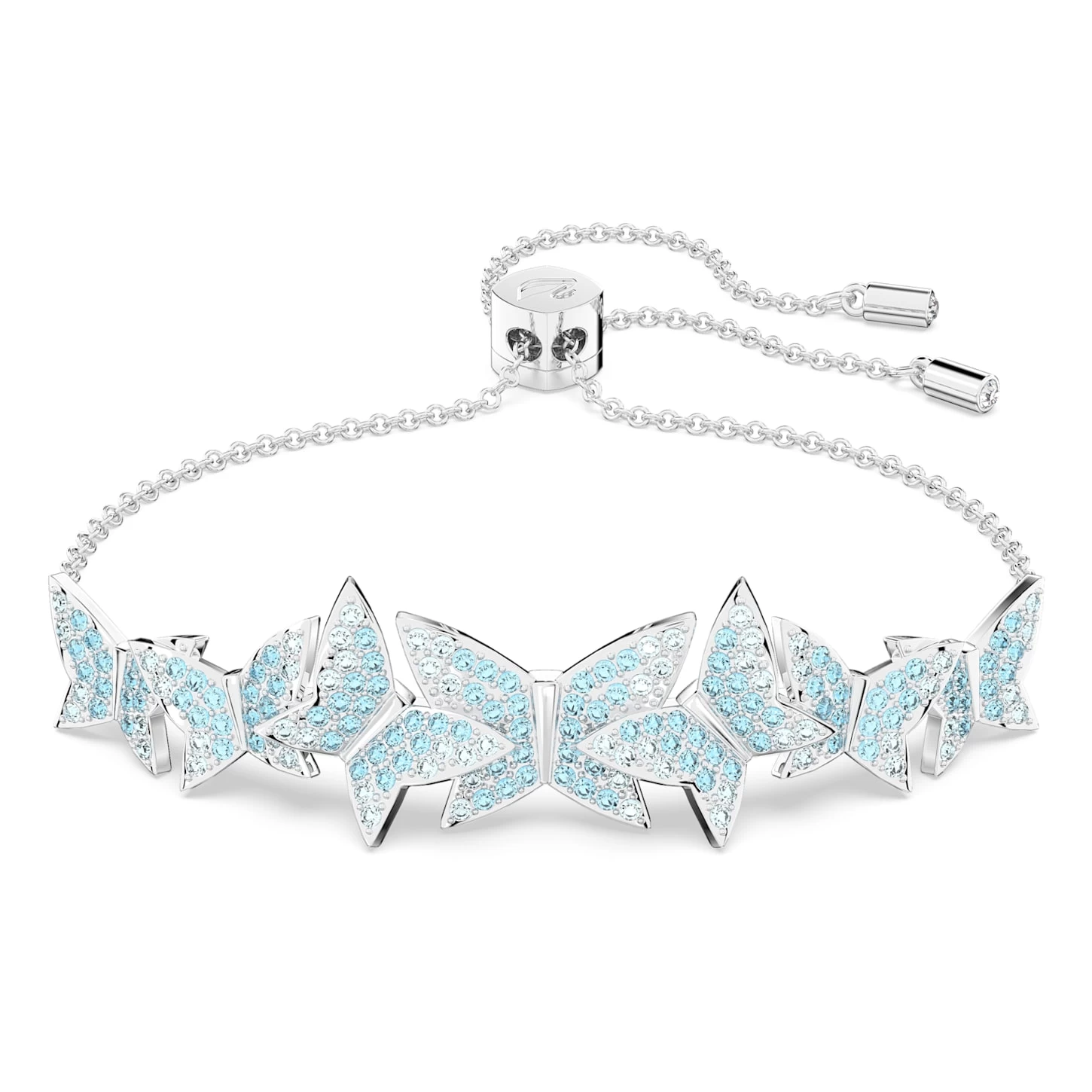Swarovski Lilia Bracelet Butterfly, Blue, Rhodium Plated - Image 2