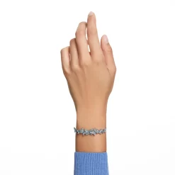 Swarovski Lilia Bracelet Butterfly, Blue, Rhodium Plated