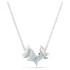 Swarovski Lilia Necklace Butterfly, Blue, Rhodium Plated