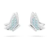 Swarovski Lilia Stud Earrings Butterfly, Blue, Rhodium Plated