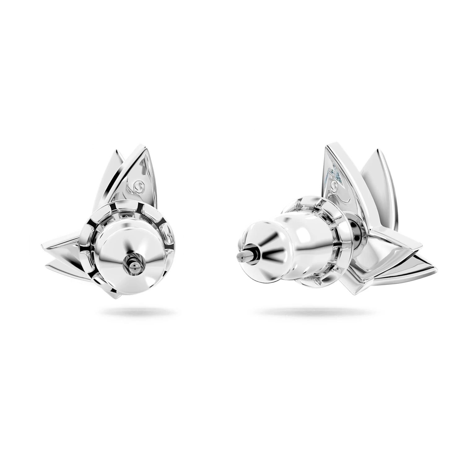 Swarovski Lilia Stud Earrings Butterfly, Blue, Rhodium Plated - Image 4