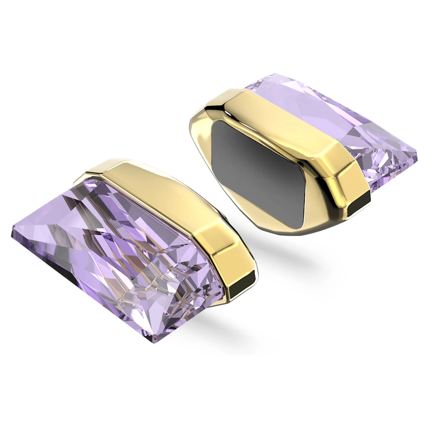 Swarovski Lucent Ear Cuff Single, Magnetic Closure, Purple, Gold-tone Plated - Image 3