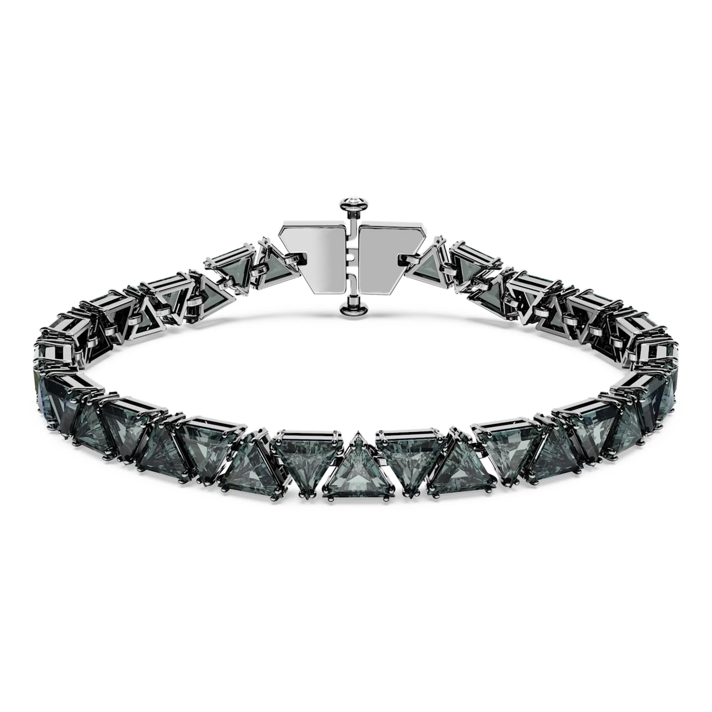 Swarovski Matrix Bracelet Triangle Cut, Black, Ruthenium Plated - Image 2