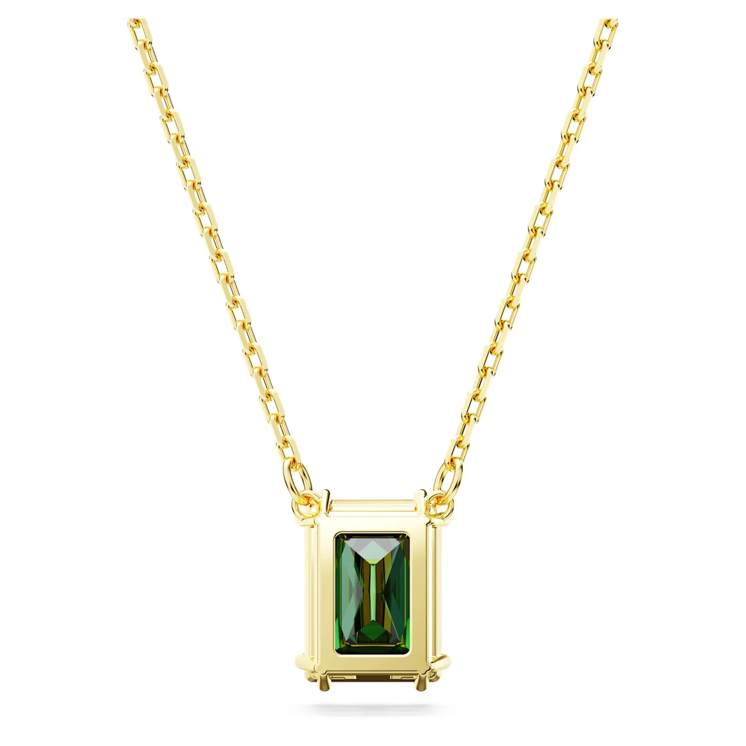 Swarovski Matrix Pendant Rectangular Cut, Green, Gold-tone Plated - Image 5