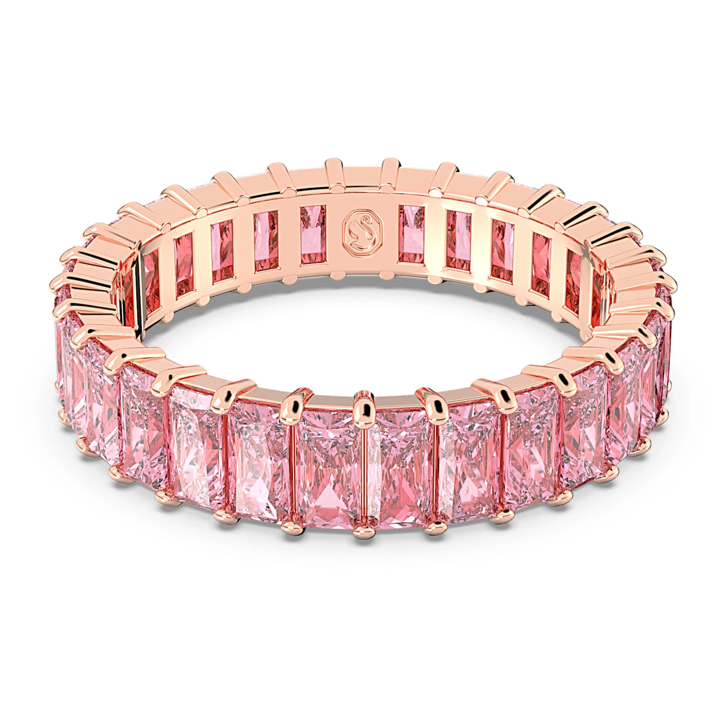 Swarovski Matrix Ring Baguette Cut, Pink, Rose Gold-tone Plated - Image 2