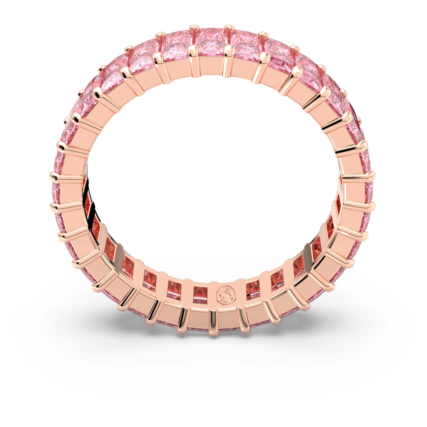 Swarovski Matrix Ring Baguette Cut, Pink, Rose Gold-tone Plated - Image 5