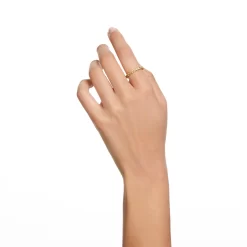 Swarovski Matrix Ring Round Cut, Yellow, Gold-tone Plated