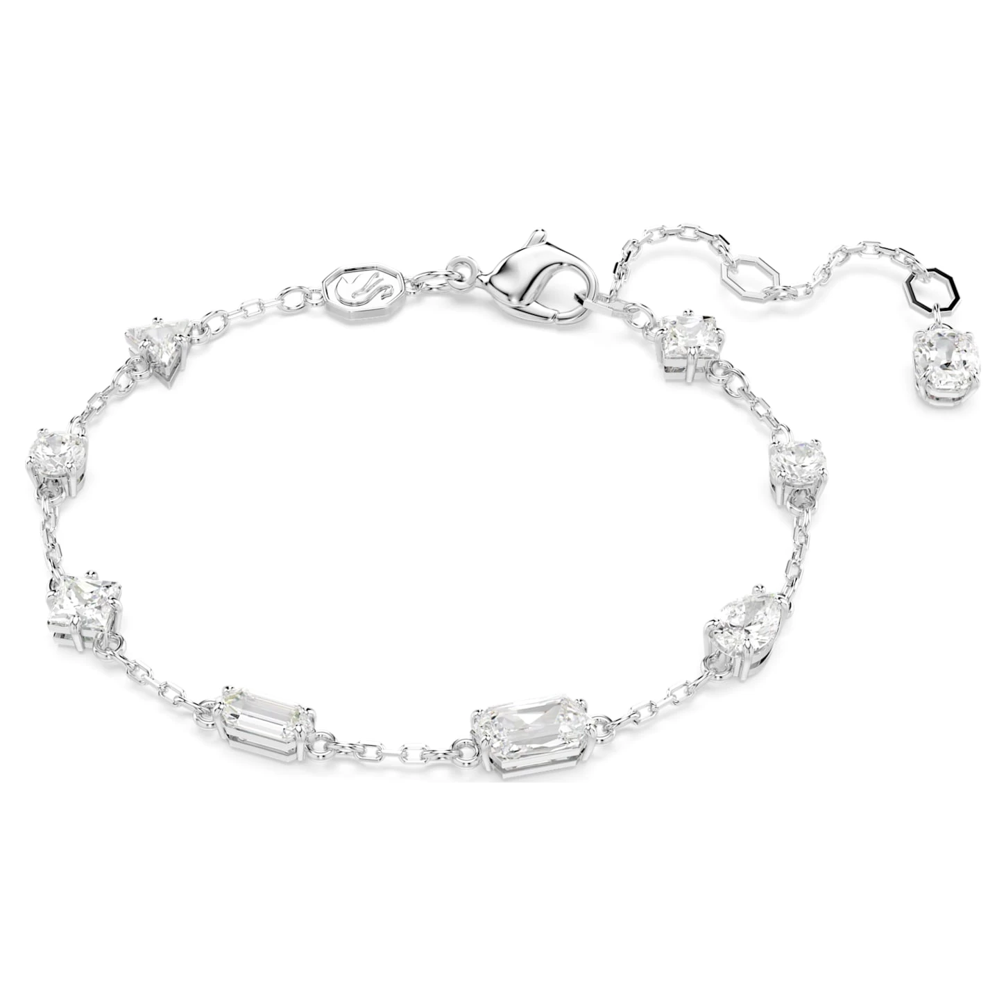 Swarovski Mesmera Bracelet Mixed Cuts, Scattered Design, White, Rhodium Plated - Image 2