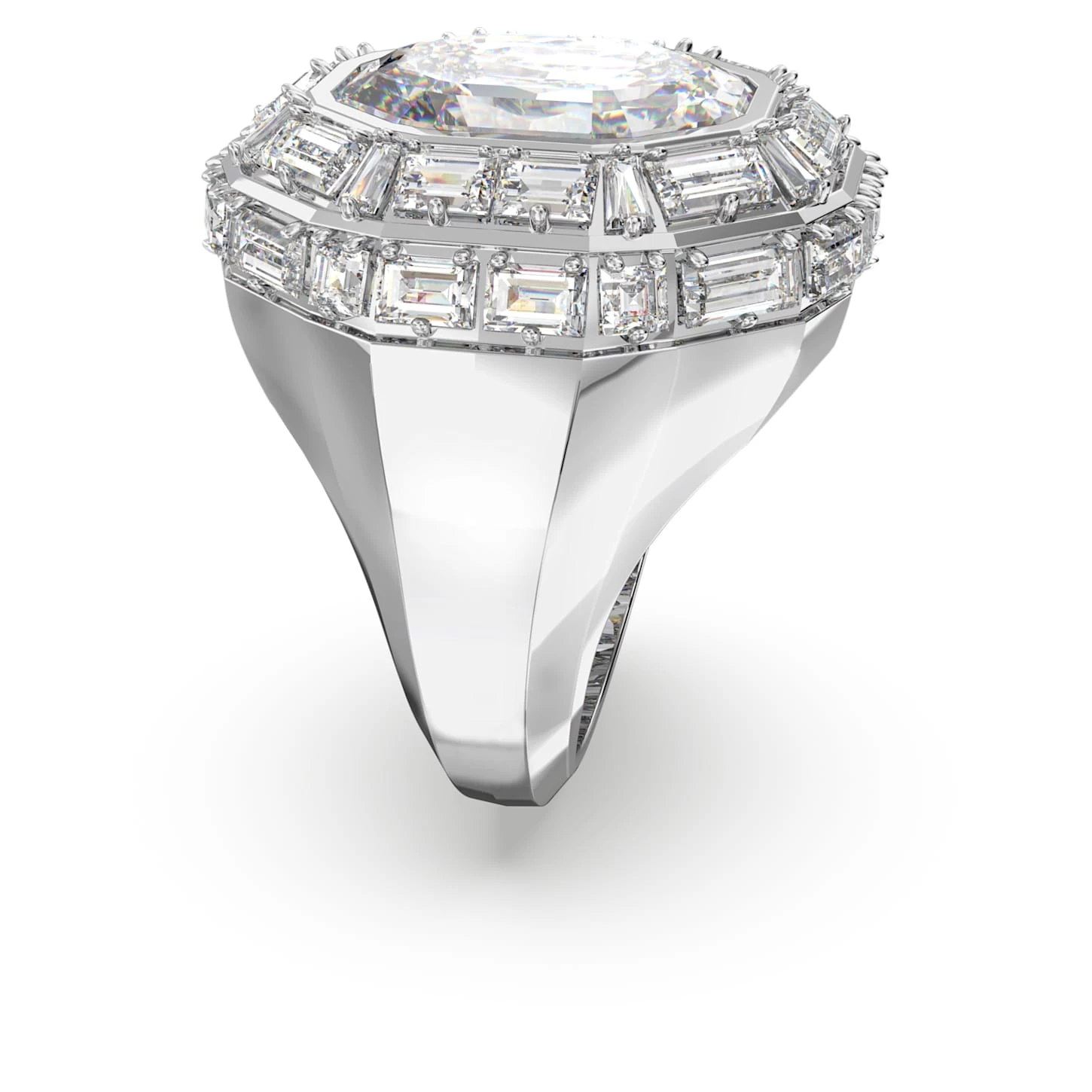 Swarovski Mesmera Cocktail Ring Octagon Cut, White, Rhodium Plated - Image 4
