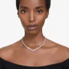 Swarovski Mesmera Necklace Mixed Cuts, White, Rhodium Plated