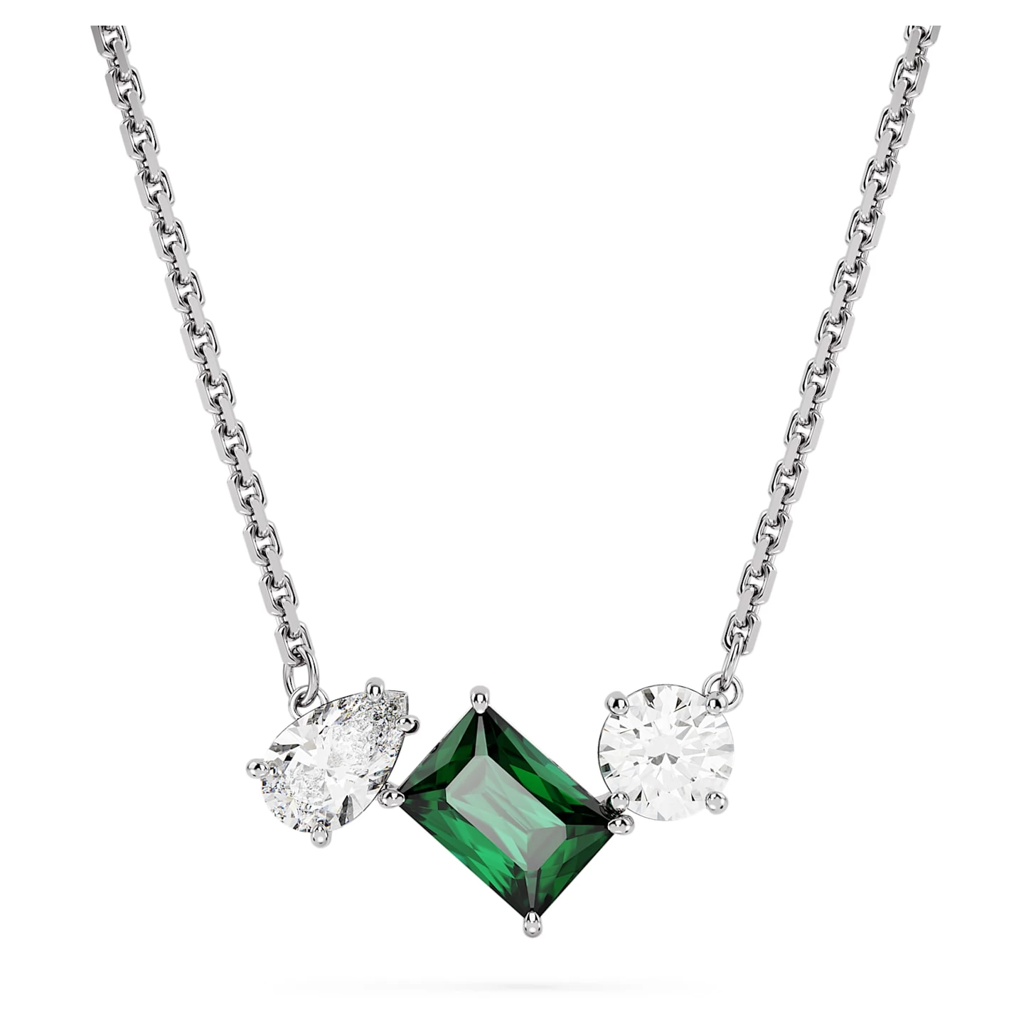 Swarovski Mesmera Pendant Mixed Cuts, Green, Rhodium Plated - Image 2