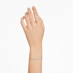 Swarovski Mesmera Set Mixed Cuts, Scattered Design, White, Rhodium Plated