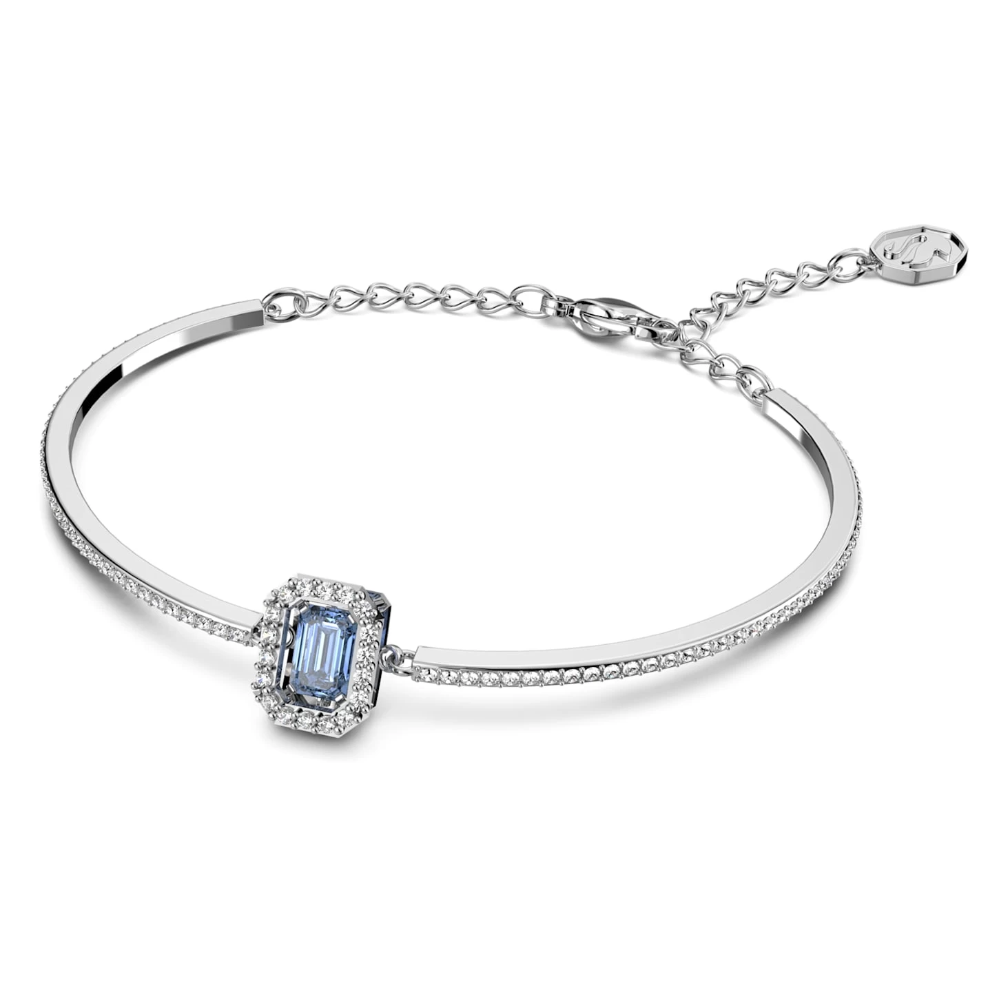Swarovski Millenia Bangle Octagon Cut, Pavé, Blue, Rhodium Plated - Image 3