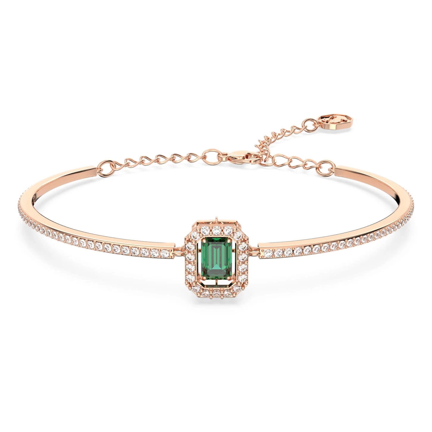 Swarovski Millenia Bangle Octagon Cut, Pavé, Green, Rose Gold-tone Plated - Image 2