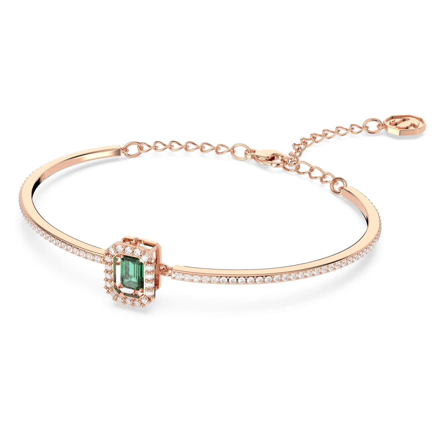 Swarovski Millenia Bangle Octagon Cut, Pavé, Green, Rose Gold-tone Plated - Image 3