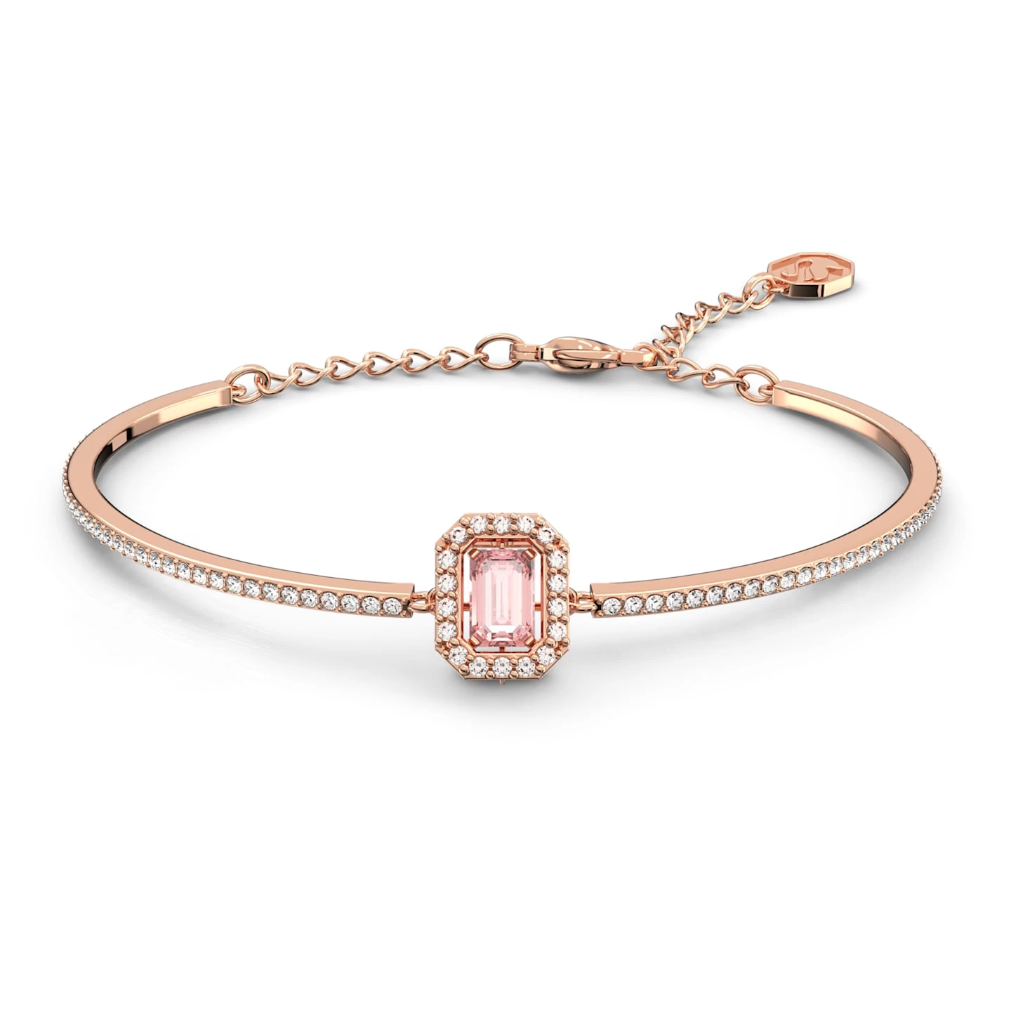 Swarovski Millenia Bangle Octagon Cut, Pavé, Pink, Rose Gold-tone Plated - Image 2