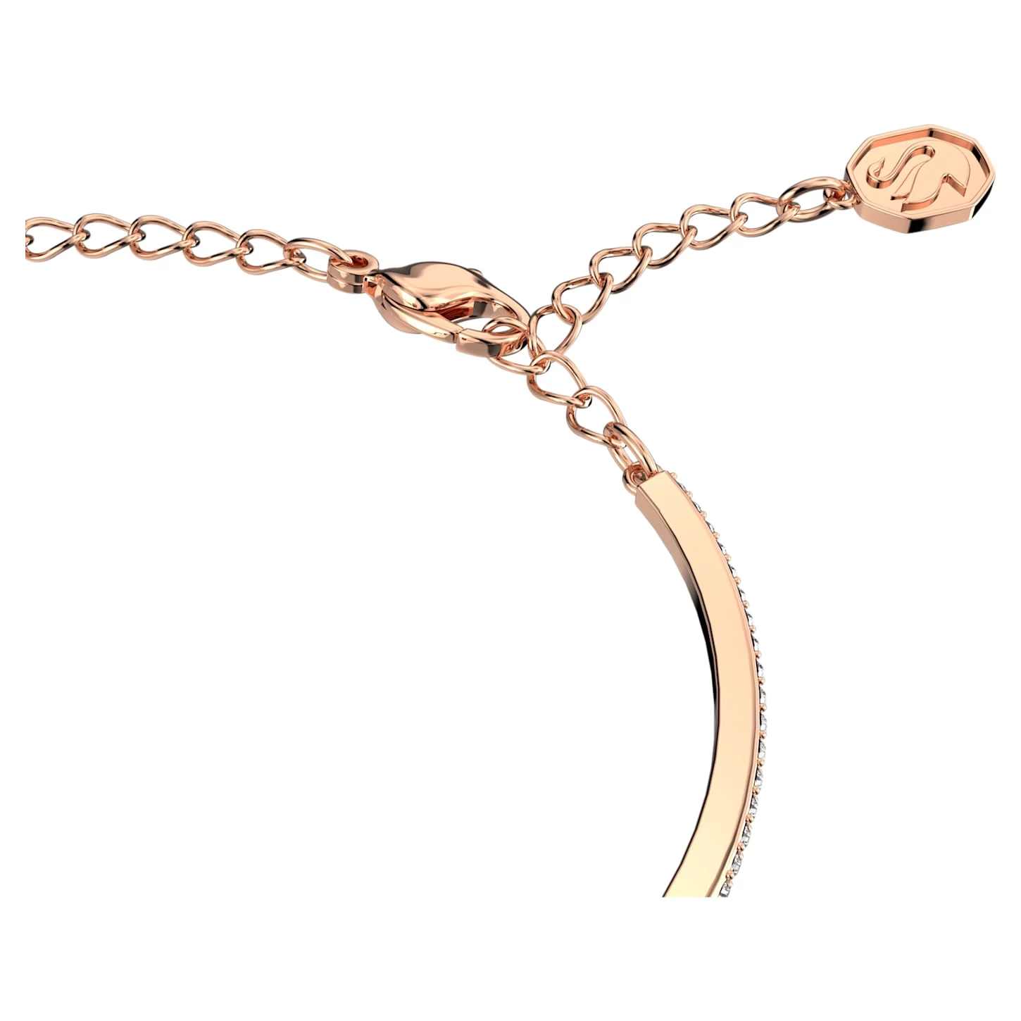 Swarovski Millenia Bangle Octagon Cut, Pavé, Pink, Rose Gold-tone Plated - Image 4