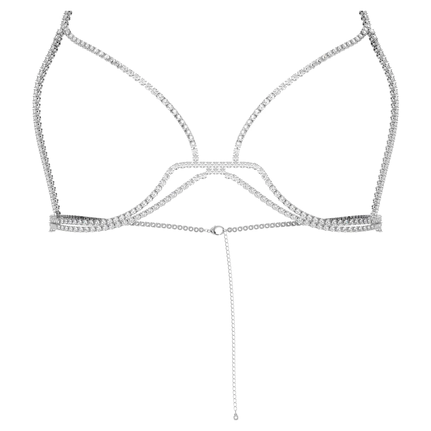 Swarovski Millenia Body Chain Round Cut, White, Rhodium Plated - Image 6