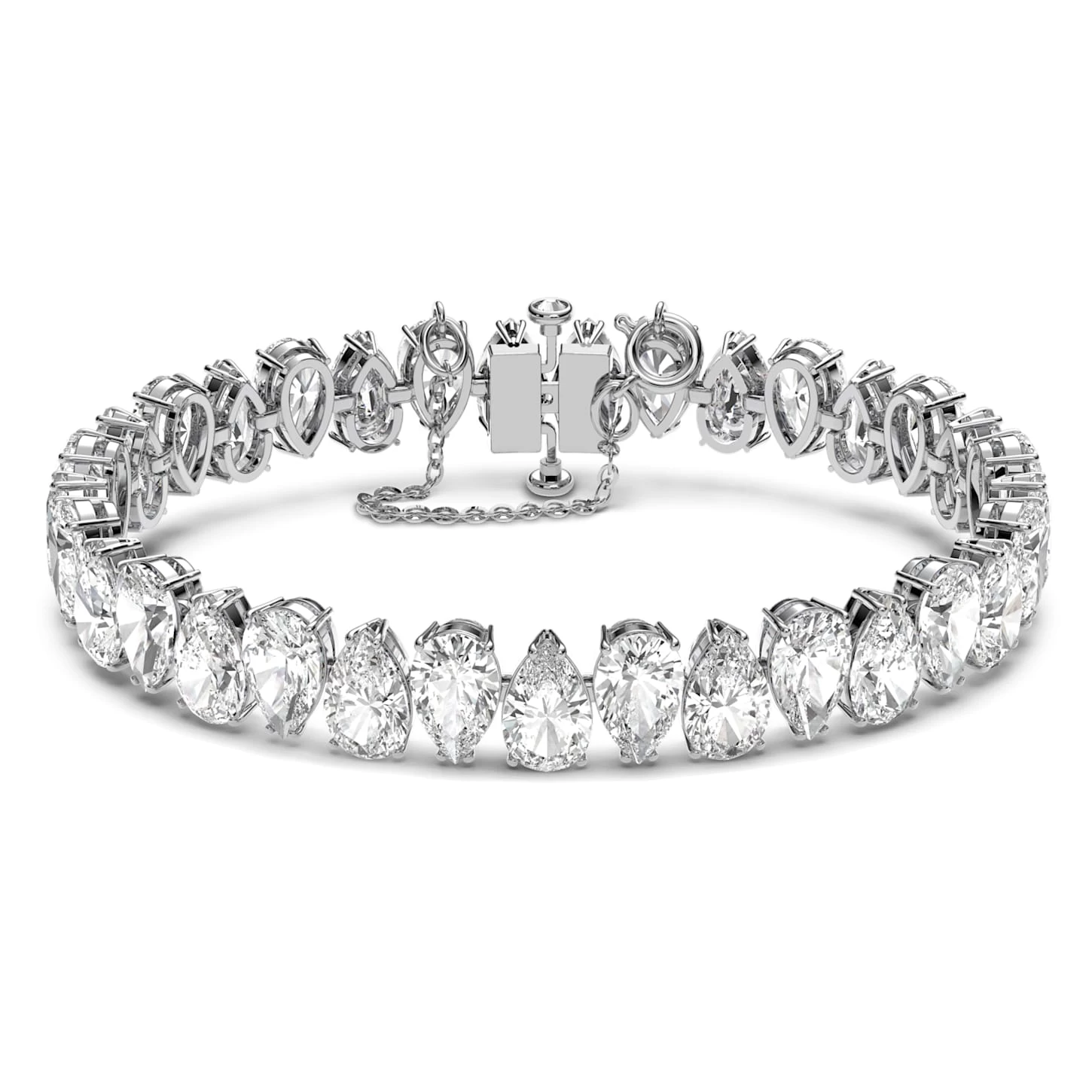 Swarovski Millenia Bracelet Pear Cut, White, Rhodium Plated - Image 2