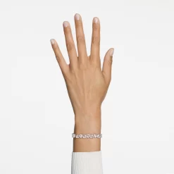 Swarovski Millenia Bracelet Trilliant Cut, White, Rhodium Plated