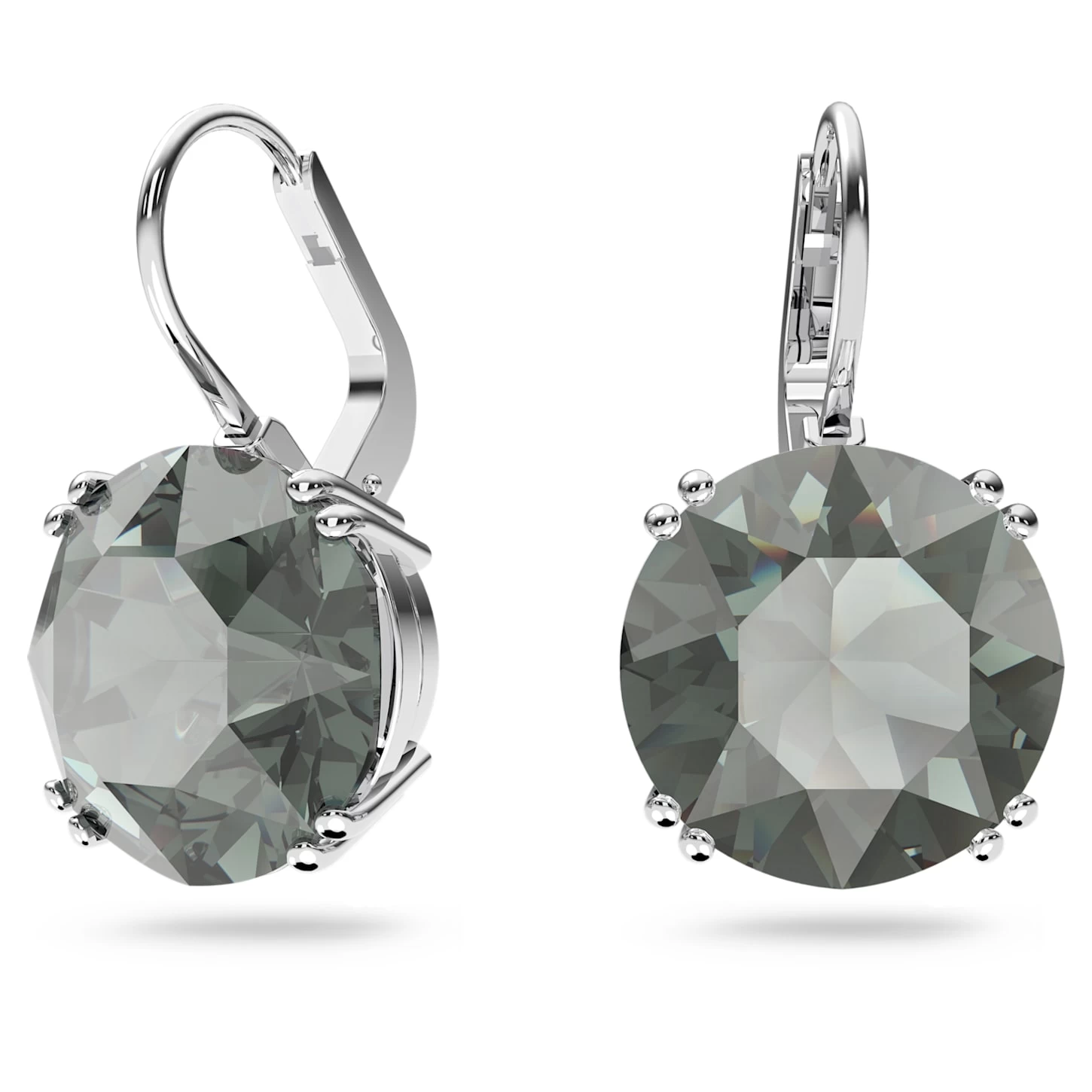 Swarovski Millenia Drop Earrings Round Cut, Black, Rhodium Plated - Image 3
