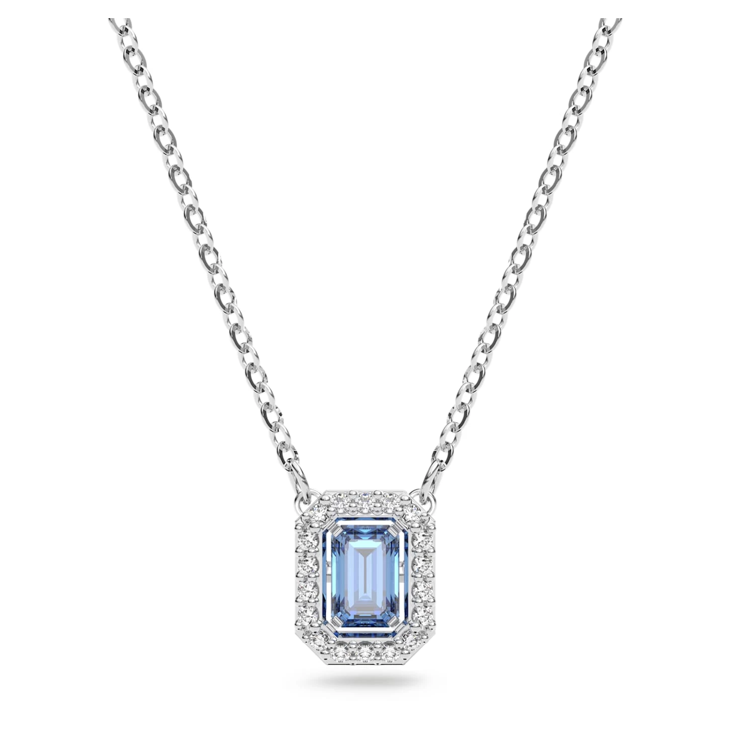 Swarovski Millenia Necklace Octagon Cut, Blue, Rhodium Plated - Image 2