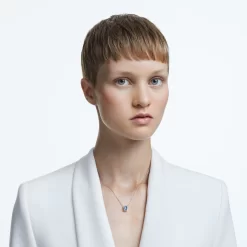 Swarovski Millenia Necklace Octagon Cut, Blue, Rhodium Plated