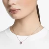 Swarovski Millenia Necklace Octagon Cut, Purple, Rose Gold-tone Plated