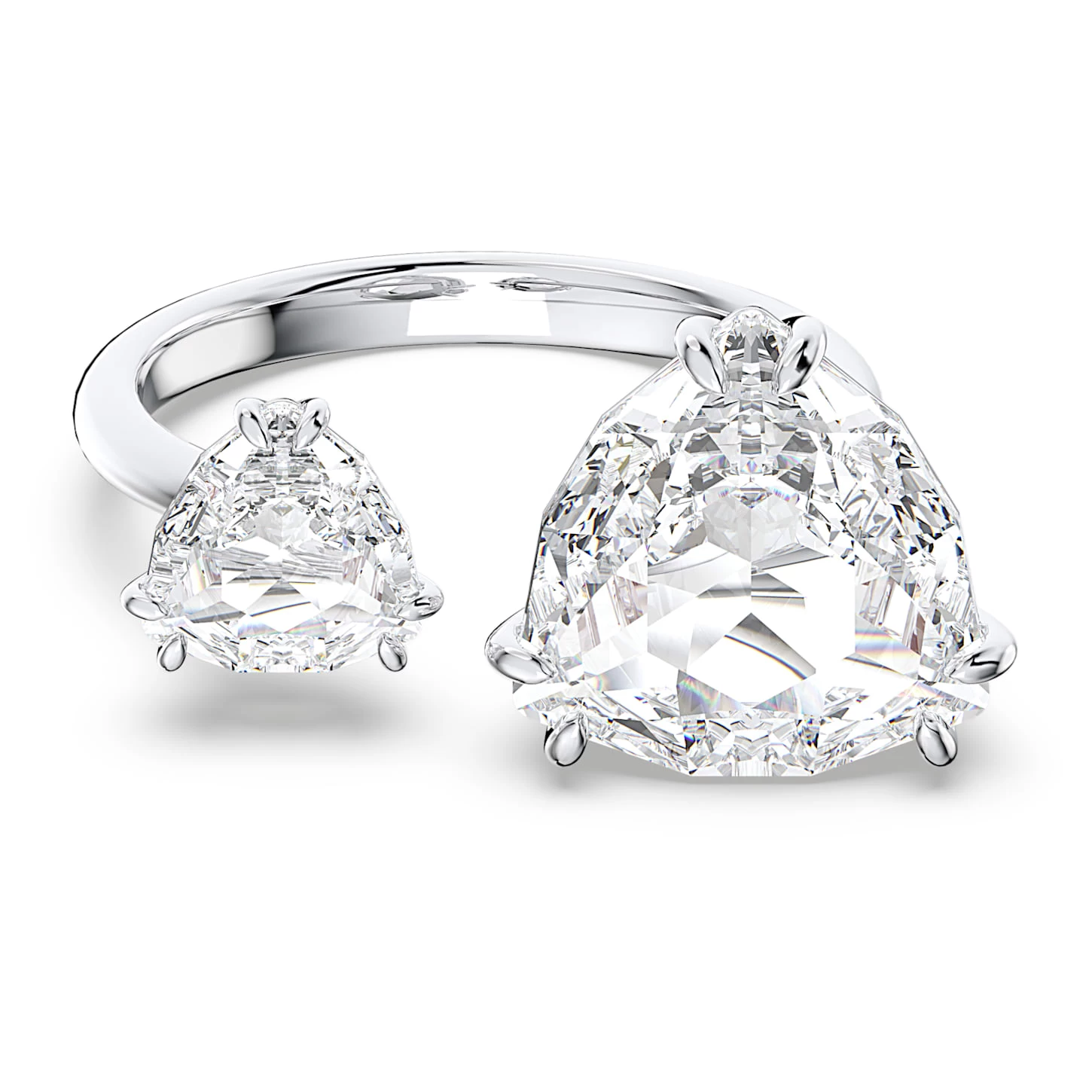 Swarovski Millenia Open Ring Trilliant Cut, White, Rhodium Plated - Image 2