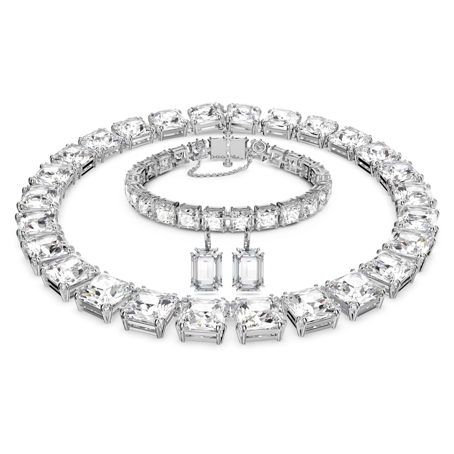 Swarovski Millenia Set Mixed Cuts, White, Rhodium Plated - Image 2