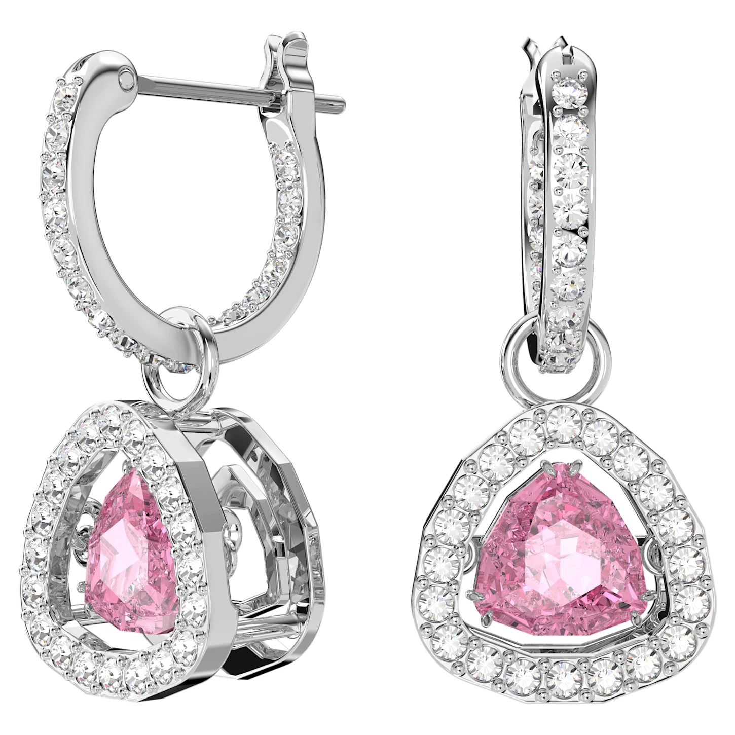 Swarovski Millenia Set Trilliant Cut, Pink, Rhodium Plated - Image 5