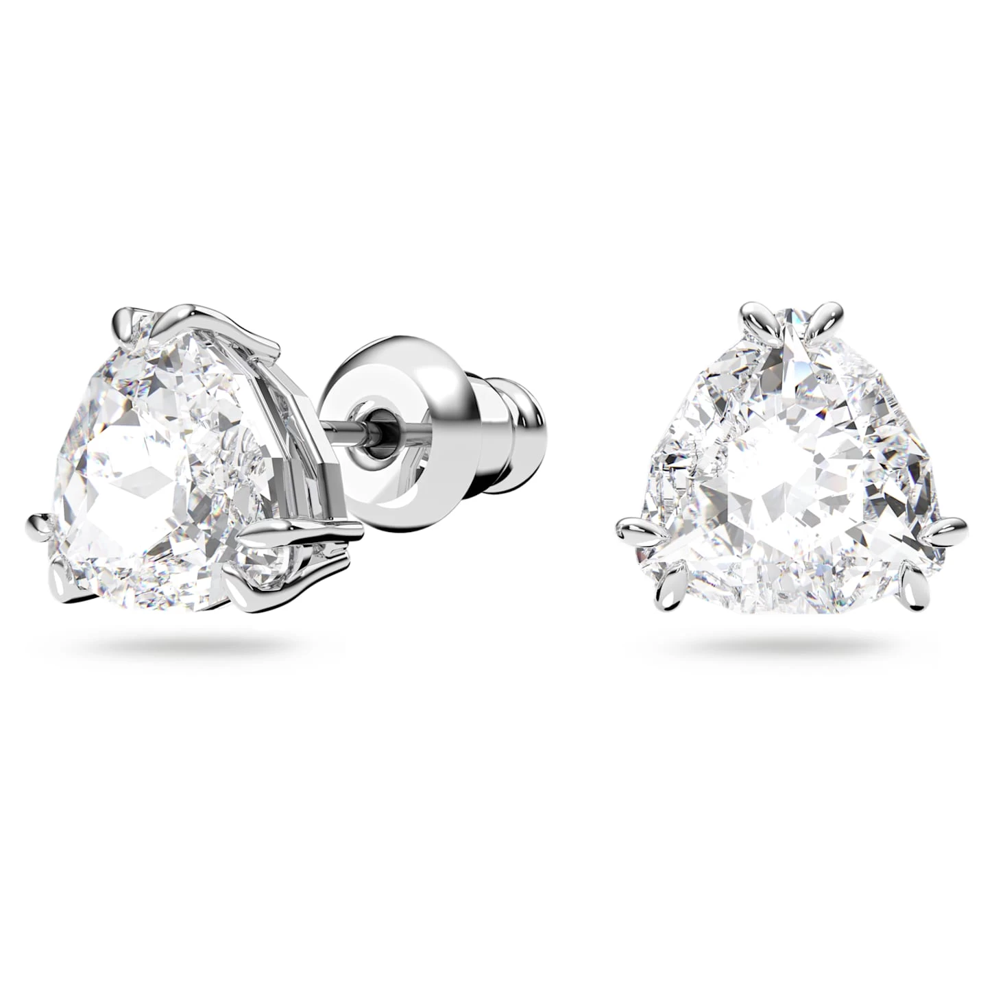 Swarovski Millenia Stud Earrings Trilliant Cut, White, Rhodium Plated - Image 3